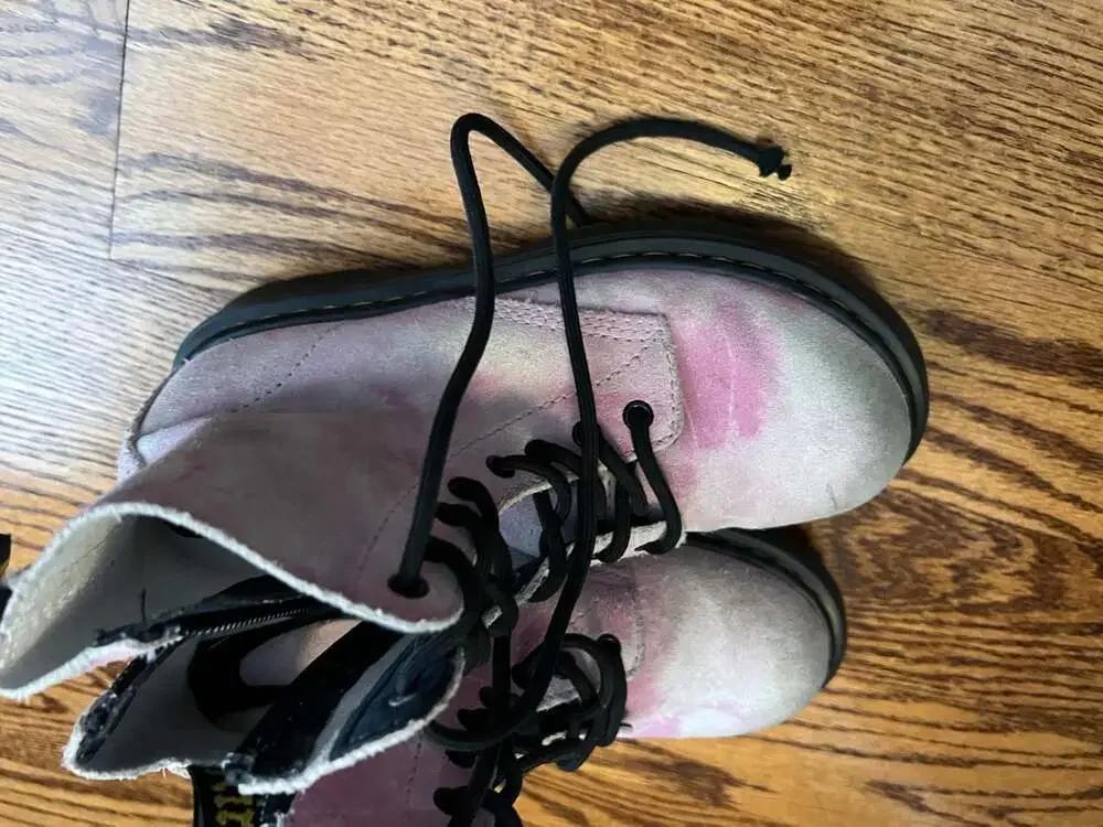 Dr. Martens 1460 Pascal J Kids Tie-Dye Suede Lace-Up Boots Size 1 US